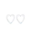 Safsafu Big Heart Crystal-embellished Earrings In Neutrals