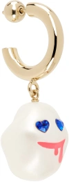 Safsafu Gold Drooling Cotton Candy Single Earring In Gold