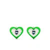 Safsafu Neon Heart-shaped Earrings