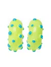 Safsafu Yellow Neon Rave Earrings In Green
