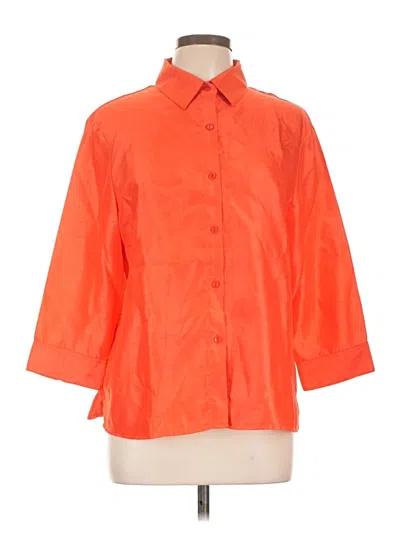Pre-owned Sag Harbor 3/4 Sleeve Blouse In Orange