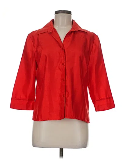 Pre-owned Sag Harbor 3/4 Sleeve Blouse In Red