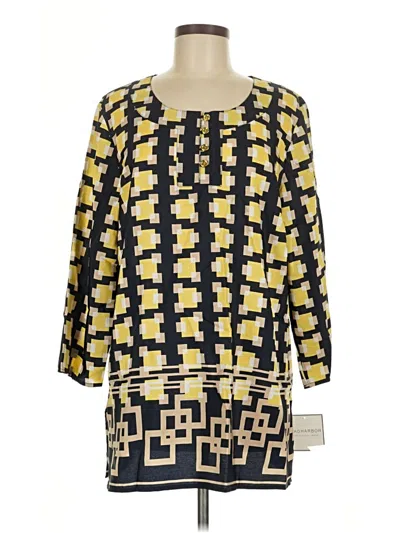 Pre-owned Sag Harbor 3/4 Sleeve Blouse In Yellow