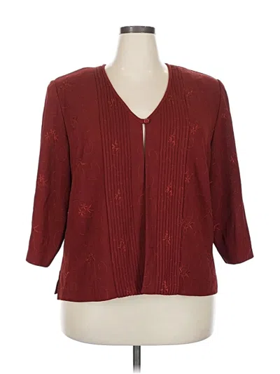 Pre-owned Sag Harbor Blazer Jacket In Burgundy