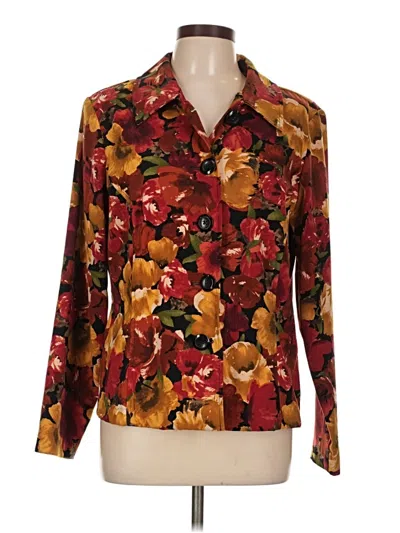 Pre-owned Sag Harbor Blazer Jacket In Burgundy