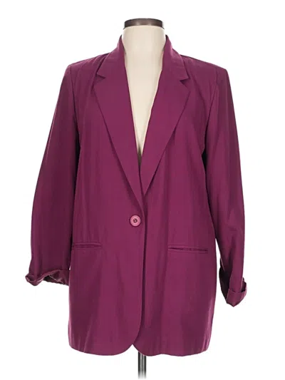 Pre-owned Sag Harbor Blazer Jacket In Burgundy