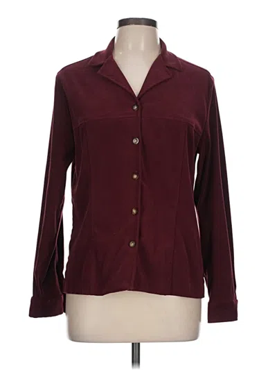 Pre-owned Sag Harbor Blazer Jacket In Burgundy