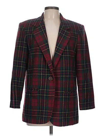 Pre-owned Sag Harbor Blazer Jacket In Burgundy