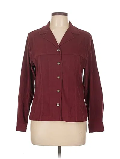 Pre-owned Sag Harbor Blazer Jacket In Burgundy