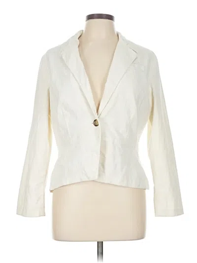 Pre-owned Sag Harbor Blazer Jacket In White