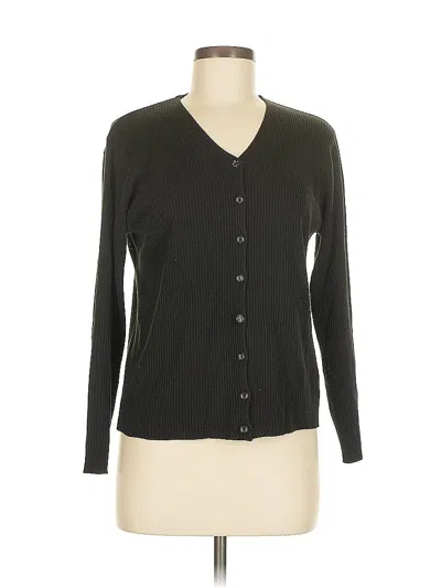 Pre-owned Sag Harbor Cardigan Sweater In Black