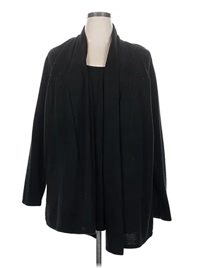 Pre-owned Sag Harbor Cardigan Sweater In Black
