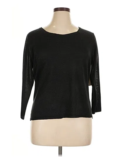 Pre-owned Sag Harbor Cardigan Sweater In Black