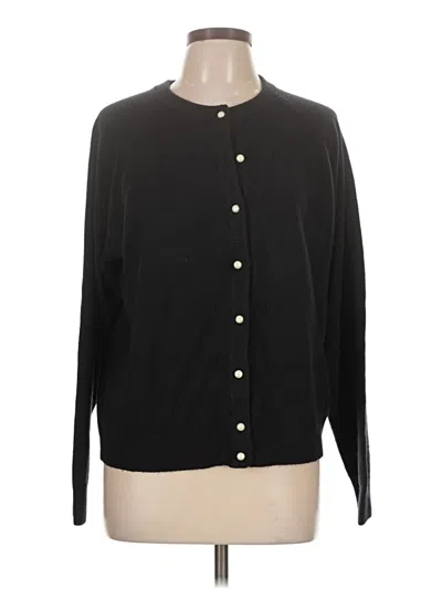 Pre-owned Sag Harbor Cardigan Sweater In Black