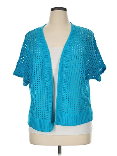 Pre-owned Sag Harbor Cardigan Sweater In Blue