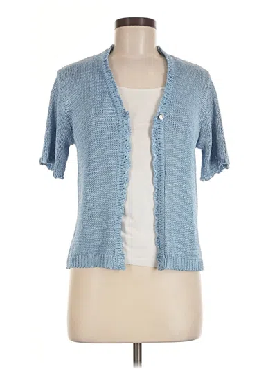 Pre-owned Sag Harbor Cardigan Sweater In Blue