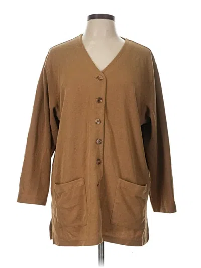 Pre-owned Sag Harbor Cardigan Sweater In Brown