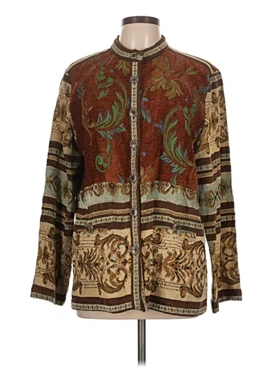 Pre-owned Sag Harbor Cardigan Sweater In Brown