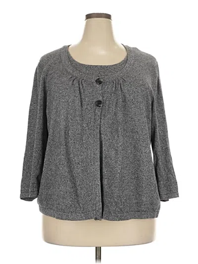 Pre-owned Sag Harbor Cardigan Sweater In Gray