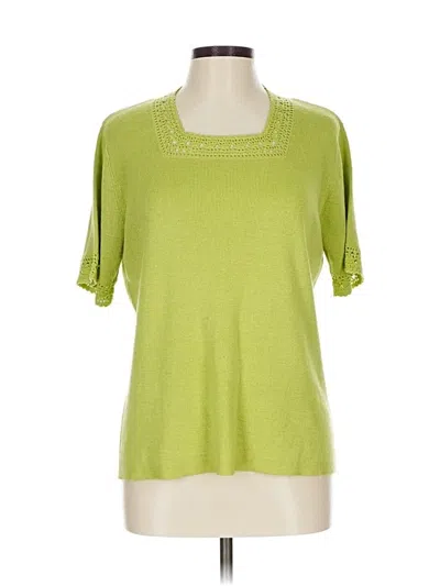 Pre-owned Sag Harbor Cardigan Sweater In Green