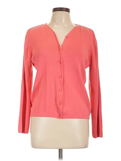 Pre-owned Sag Harbor Cardigan Sweater In Pink
