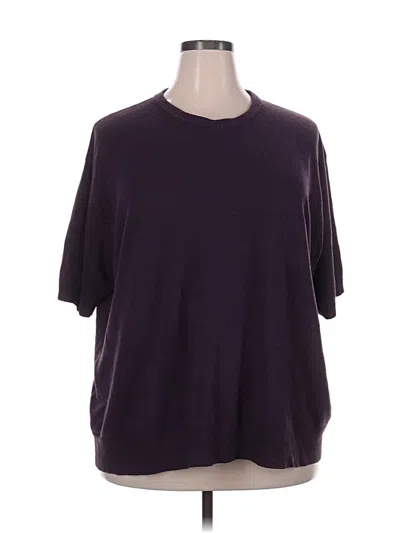 Pre-owned Sag Harbor Cardigan Sweater In Purple