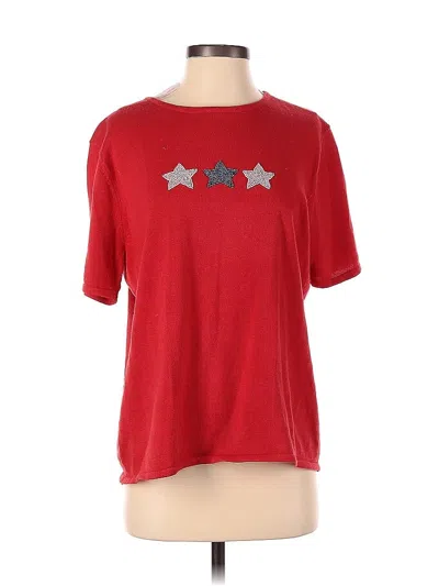 Pre-owned Sag Harbor Cardigan Sweater In Red