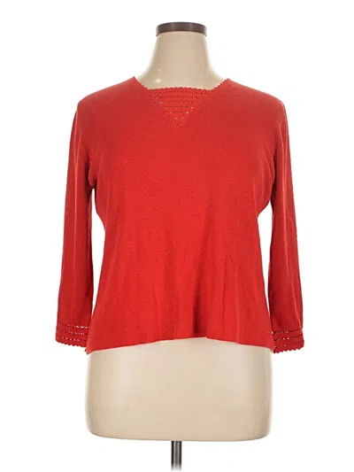Pre-owned Sag Harbor Cardigan Sweater In Red