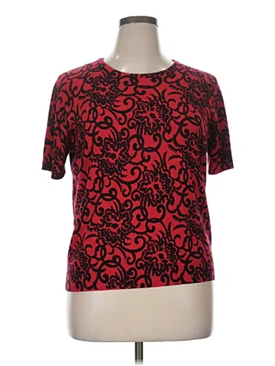 Pre-owned Sag Harbor Cardigan Sweater In Red