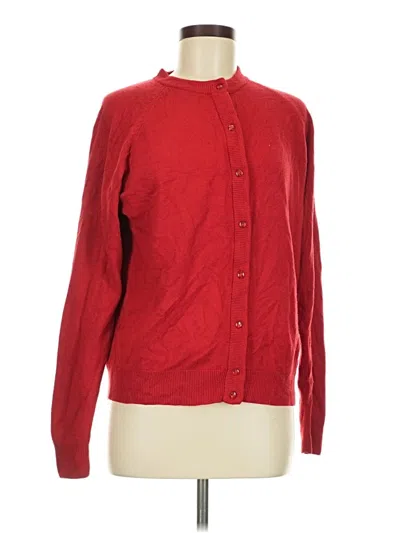 Pre-owned Sag Harbor Cardigan Sweater In Red