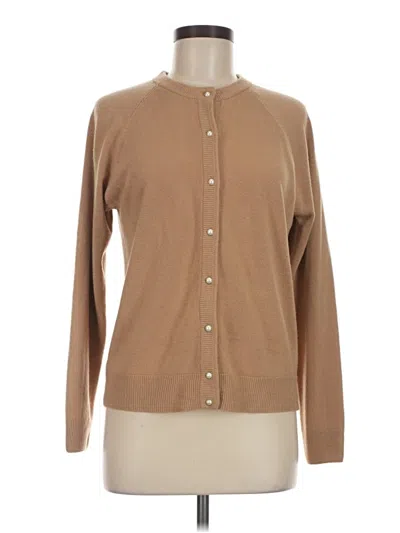 Pre-owned Sag Harbor Cardigan Sweater In Tan