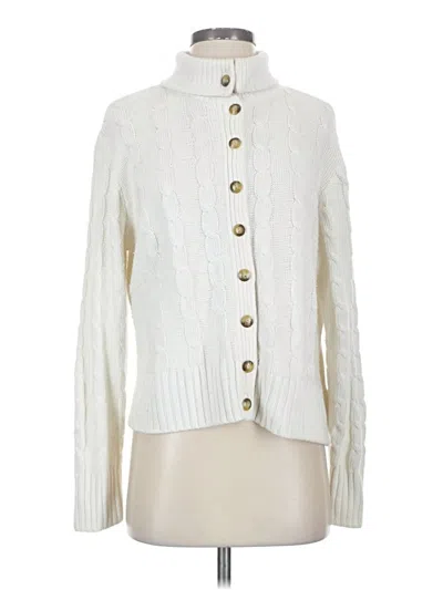 Pre-owned Sag Harbor Cardigan Sweater In White