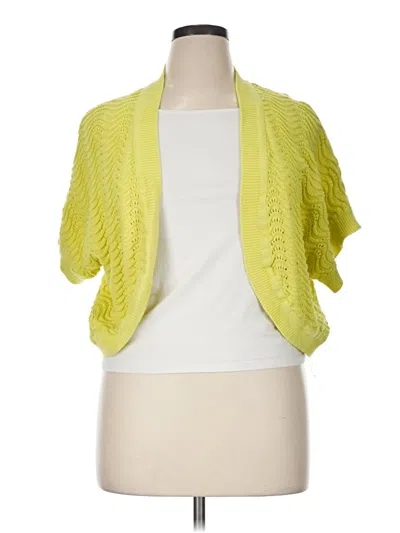 Pre-owned Sag Harbor Cardigan Sweater In Yellow