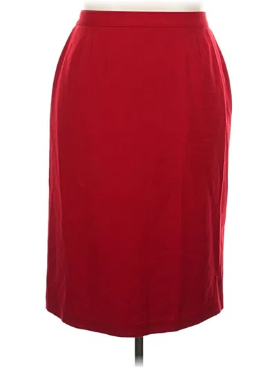 Pre-owned Sag Harbor Formal Skirt In Burgundy