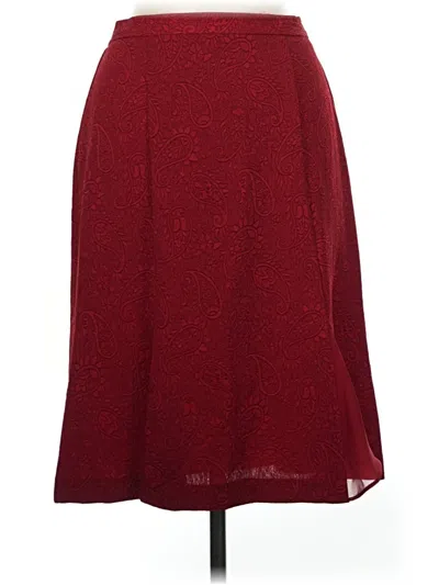 Pre-owned Sag Harbor Formal Skirt In Burgundy