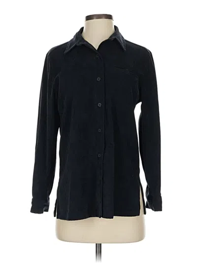 Pre-owned Sag Harbor Long Sleeve Blouse In Black