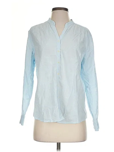 Pre-owned Sag Harbor Long Sleeve Blouse In Blue
