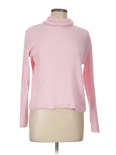 Pre-owned Sag Harbor Long Sleeve Turtleneck In Pink