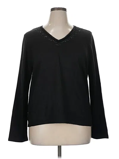 Pre-owned Sag Harbor Pullover Sweater In Black