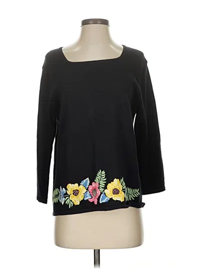 Pre-owned Sag Harbor Pullover Sweater In Black