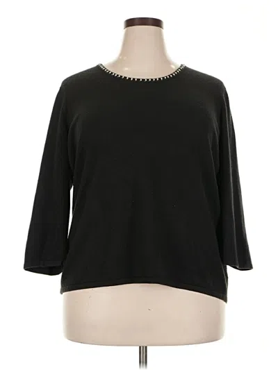 Pre-owned Sag Harbor Pullover Sweater In Black