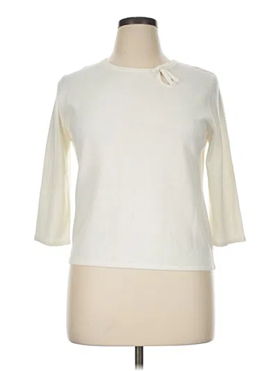 Pre-owned Sag Harbor Pullover Sweater In Ivory