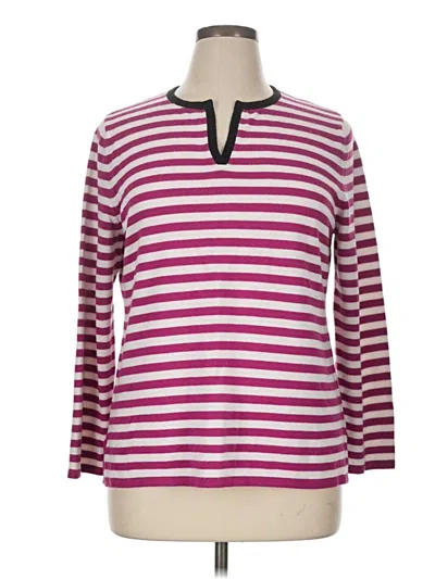 Pre-owned Sag Harbor Pullover Sweater In Pink