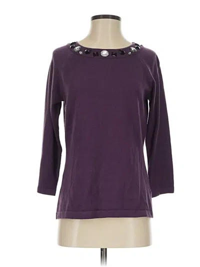 Pre-owned Sag Harbor Pullover Sweater In Purple