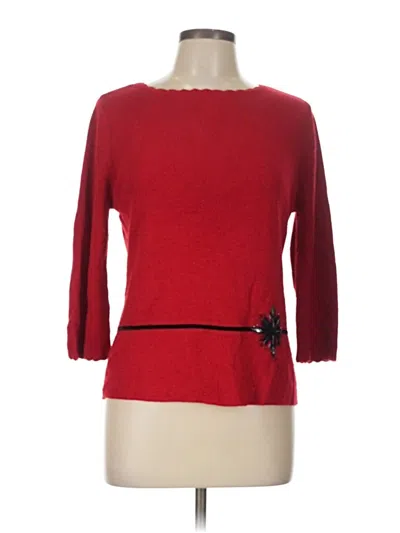 Pre-owned Sag Harbor Pullover Sweater In Red