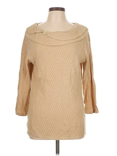 Pre-owned Sag Harbor Pullover Sweater In Tan