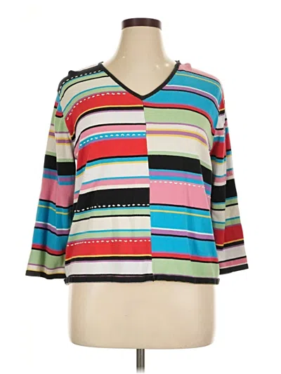 Pre-owned Sag Harbor Pullover Sweater In Teal