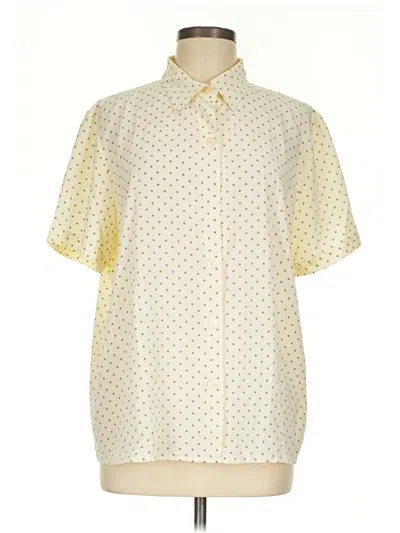 Pre-owned Sag Harbor Short Sleeve Blouse In Yellow