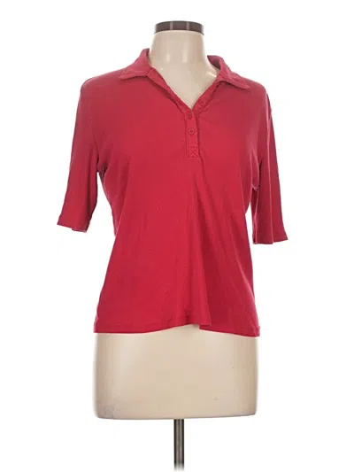 Pre-owned Sag Harbor Short Sleeve Polo Shirt In Red