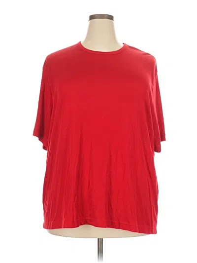 Pre-owned Sag Harbor Short Sleeve Top Red Crew Neck Tops